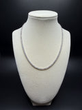17" 14k White Gold 9.97ctw E-F VS Lab Diamond Tennis Chain EGL Certified 2.8mm 14.81g