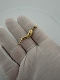1.75" 14K Yellow Gold Italian Horn 4.5mm Bail 7.2g