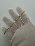 9" 14k Yellow Gold Herme$ Link 2.5mm 6.3g