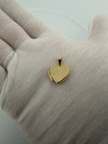 1" 14K Yellow Gold Heart Locket 3.5mm Bail 3.1g