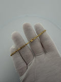 8" 14K Yellow Gold Rope Bracelet 3mm 6.24g