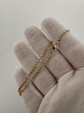 10" 14k Yellow Gold Rope 1.5mm 2.26g