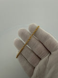 7.25 inch 3mm rope bracelet in 14K yellow gold, 1.31g - Ott Family Jewelry