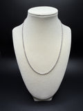 18" 14K White Gold Rope 2.2mm 6.91g