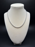 16" Silver 9ctw Moissanite Tennis Chain 3mm 20.1g