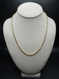 20" 14k Yellow Gold Fancy Paperclip 3.5mm 6.81g