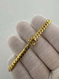 7 inch 5mm Cuban link bracelet in 14K yellow gold, 14.6g - Ott Family Jewelry