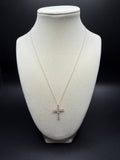 18" 14k Yellow Gold Chain & 1" 1ctw VS/VVS Lab Diamond Cross 1.5g
