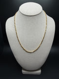 20" 14K Yellow Gold Fancy Rounded Box Link 3.3mm 9.17g