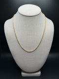 20" 14K Yellow Gold Fancy Cable 3mm 5.4g