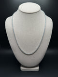 22" Silver 18ctw Moissanite Tennis Chain 3mm 26.5g
