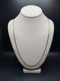 26" 14K Yellow Gold Cuban 3mm 21.8g