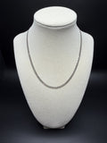 16 inch 3mm curb chain in 14K white gold, 4.93g, view 2 - Ott Family Jewelry