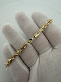 8" 14k Yellow Gold Rope 4.5mm 14.3g