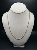 22" 14K Yellow Gold Cuban 3mm 16.08g