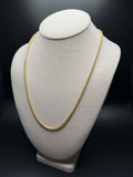 22" 14k Yellow Gold Foxtail Franco 3mm 10.8g