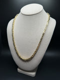22" 14K Yellow Gold Byzantine 5mm 36.4g