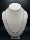 22" 44ctw Moissanite Silver Tennis Chain 4mm 38.0g