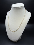18" 14k Yellow Gold Wheat Chain 1.5mm 3.4g