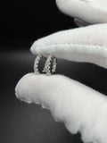 15mm Silver 1ctw VS/VVS Lab Diamond Inside Out Huggies 2.4g