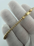 8" 14K Yellow Gold Ice Chain Bracelet 3.5mm 7.06g