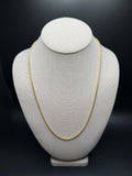 22" 14K Yellow Gold Rounded Box 2.5mm 6.91g
