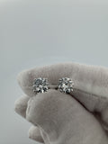14k White Gold 1.5ctw VS/VVS Lab Diamond Studs 1.0g
