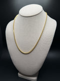 20" 14k Yellow Gold Foxtail Franco 3mm 9.8g