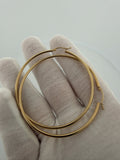60mm 14K Yellow Gold Hoops 3.0g