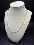 18" 14k Yellow Gold Rounded Box Chain 1.5mm 3.4g