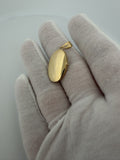 1.25" 14K Yellow Gold Oval Locket 4mm Bail 3.9g