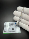 7" 14k White Gold 7.17ctw E-F VS Lab Diamond Tennis Bracelet EGL Certified 3.5mm 8.84g