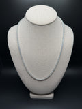 22" Silver 18ctw Moissanite Tennis Chain 3mm 26.5g