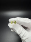 6mm 14k Yellow Gold Peridot Studs .65g