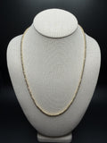 22" 10K Diamond Cut Moon Bead Chain 3mm 9.6g