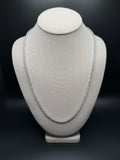 24" Silver 22ctw Moissanite Tennis Chain 3mm 28.0g