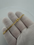 7.5" 14k Yellow Gold Cuban 3mm 5.65g