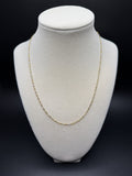 18" 14K Yellow Gold Two-Tone Serpentine 1.5mm 2.1g