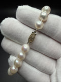 7.25" 8mm freshwater pearl strand bracelet, 10K yellow gold clasp, 14.41g – Ott Family Jewelry (2)