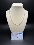 17" 14k Yellow Gold 5.05ctw E-F VS Lab Diamond Tennis Chain EGL Certified 2mm 9.05g