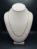 22" 14k Yellow Gold Byzantine 2mm 7.5g