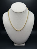 18" 14K Yellow Gold Foxtail Franco 3mm 12.15g