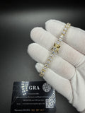 7" 4mm gold over silver moissanite tennis bracelet, 12.33ctw D VVS1, 12.4g – Ott Family Jewelry (2)