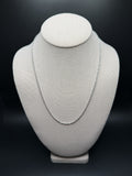 20 inch 2.2mm rope chain in 14K white gold, 7.64g, view 2 - Ott Family Jewelry