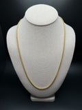 24" 14k Yellow Gold Foxtail Franco 3mm 11.7g