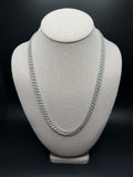 22 inch 8mm 16.5ctw VS/VVS lab diamond Cuban chain in sterling silver, 48.5g, view 2 - Ott Family Jewelry