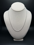 20 inch 2.5mm rope chain in 14K white gold, 9.6g, view 2 - Ott Family Jewelry