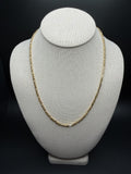 20" 14K Yellow Gold Fancy Rounded Box Link 3.3mm 9.17g