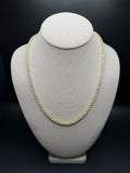 20" Gold over Silver 38ctw Moissanite Tennis Chain 4mm 31.5g