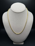 20" 14k Yellow Gold Rope 3.7mm 9.2g